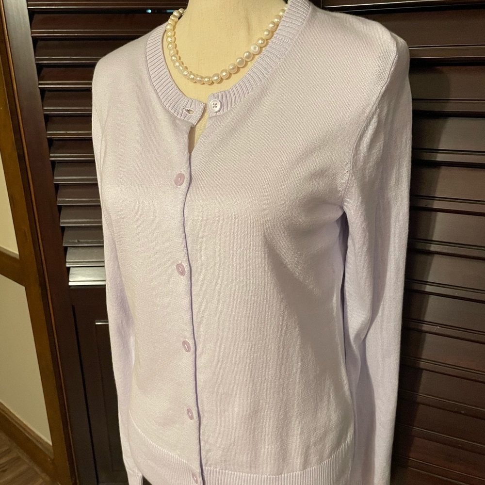 GAP cardigan, lavender. Size: Medium, Tall NWT